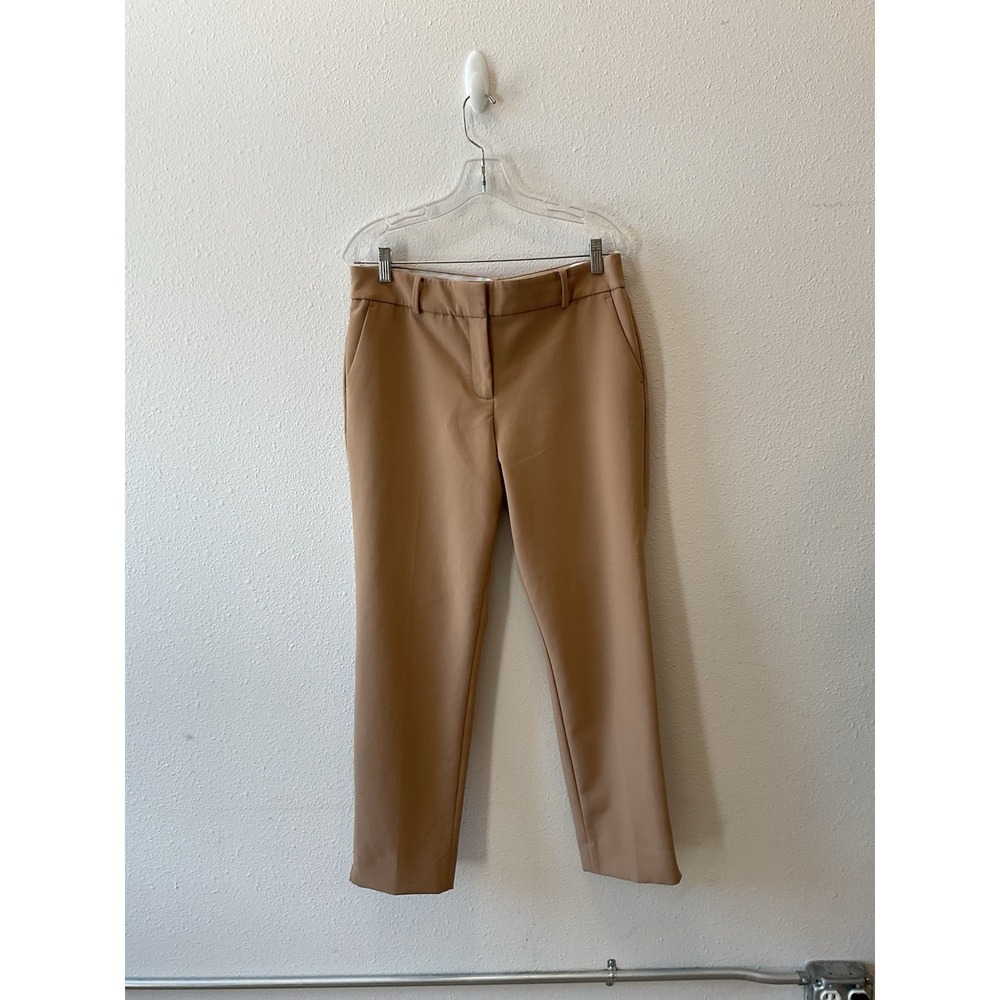 Talbots Hampshire Ankle Chino Pants Womens 10 Tan High Rise Zip